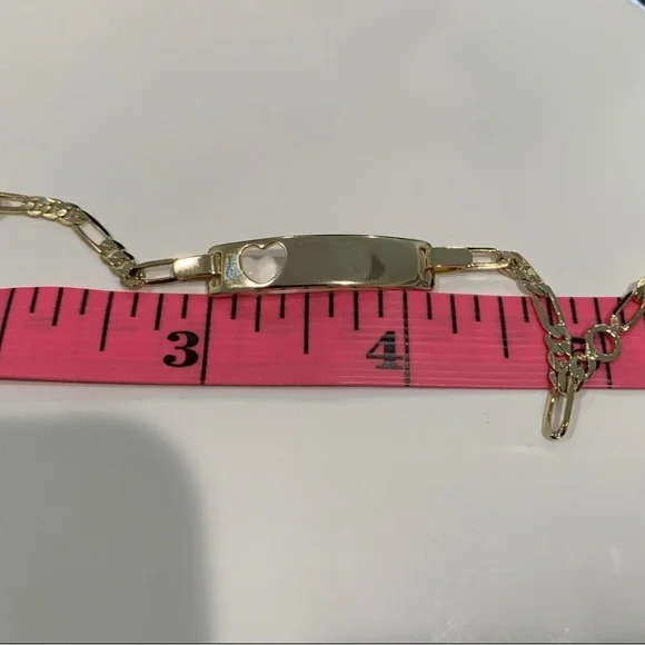 Charming Gold Heart Bracelet for Kids - Picture 5 of 6